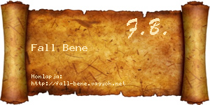 Fall Bene névjegykártya